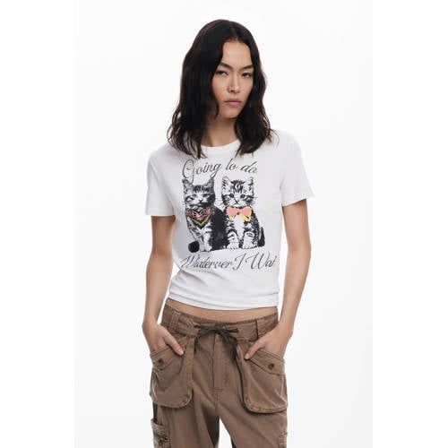 Desigual T-shirt wit afbeelding