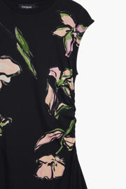 thumbnail: Desigual gebloemde midi jurk zwart