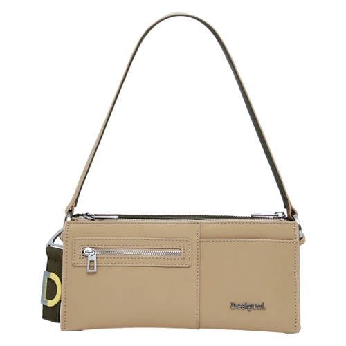 Desigual dubbele schoudertas kaki/beige afbeelding