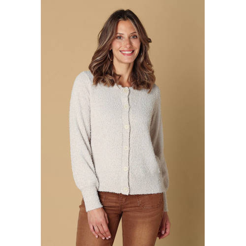 Ivy Beau gebreid vest ecru afbeelding