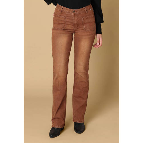 Ivy Beau bootcut regular waist broek cognac afbeelding
