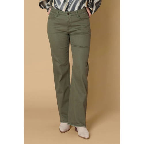 Ivy Beau bootcut regular waist broek olijfgroen afbeelding