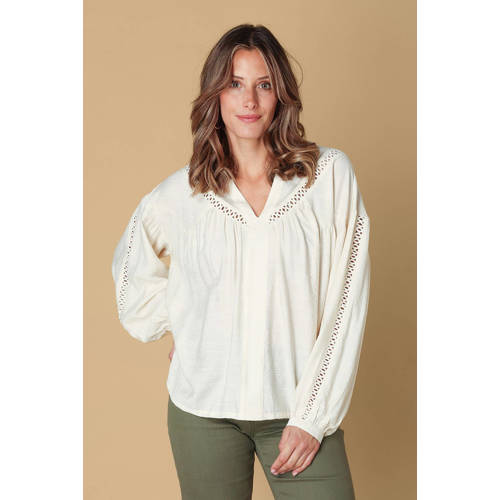 Ivy Beau top ecru broderie afbeelding