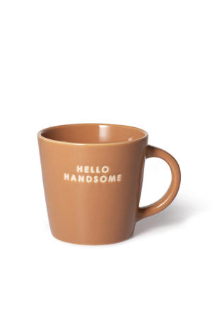 cappuccino mok HELLO HANDSOME terracotta (250 ml) 