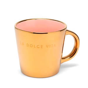 cappuccino mok LA DOLCE VITA gold pink (250 ml)