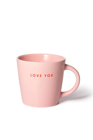 cappuccino mok LOVE YOU pink (250 ml)