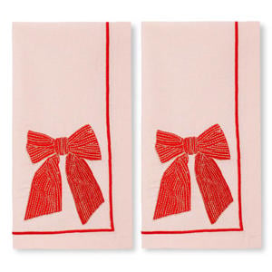 geborduurd servet strik (45x45 cm) (set van 2)