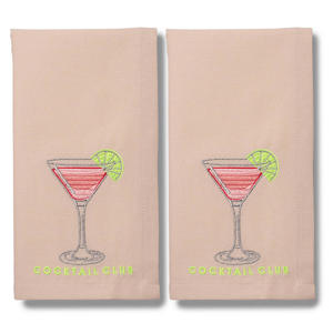 geborduurd servet COCKTAIL CLUB (45x45 cm) (set van 2)