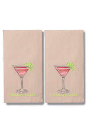 geborduurd servet COCKTAIL CLUB (45x45 cm) (set van 2)