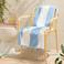 BEACHWAVE strandlaken Bold Stripe - lichtblauw (velours) (180x100 cm)