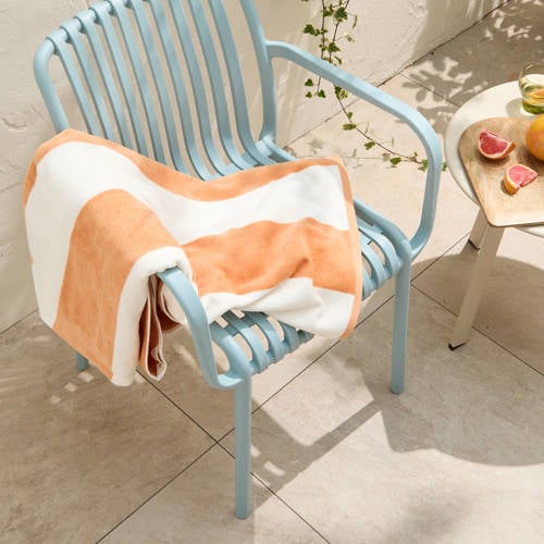 BEACHWAVE strandlaken Bold Stripe velours (oranje) (180x100 cm) afbeelding