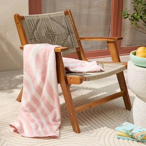 BEACHWAVE strandlaken Swirl (roze/wit) (180x100 cm) afbeelding
