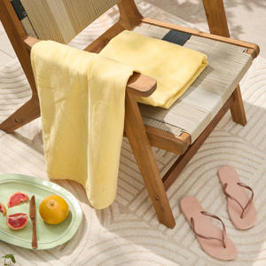 strandlaken Shell - geel (velours) (180x100 cm)