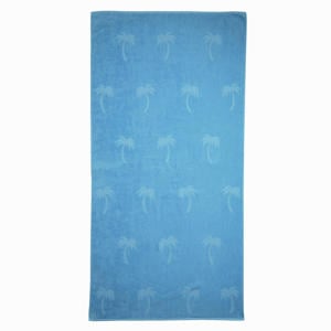 strandlaken Palm - lichtblauw (velours) (200x100 cm)