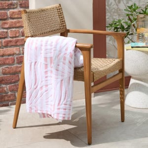 strandlaken Floral - roze (velours) (180x100 cm)
