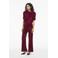VILA high waist flared broek donkerrood met pailletten