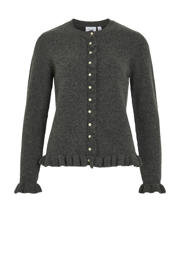 thumbnail: VILA gebreid vest met wol grijs