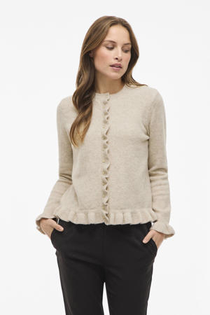 gebreid vest met wol ecru
