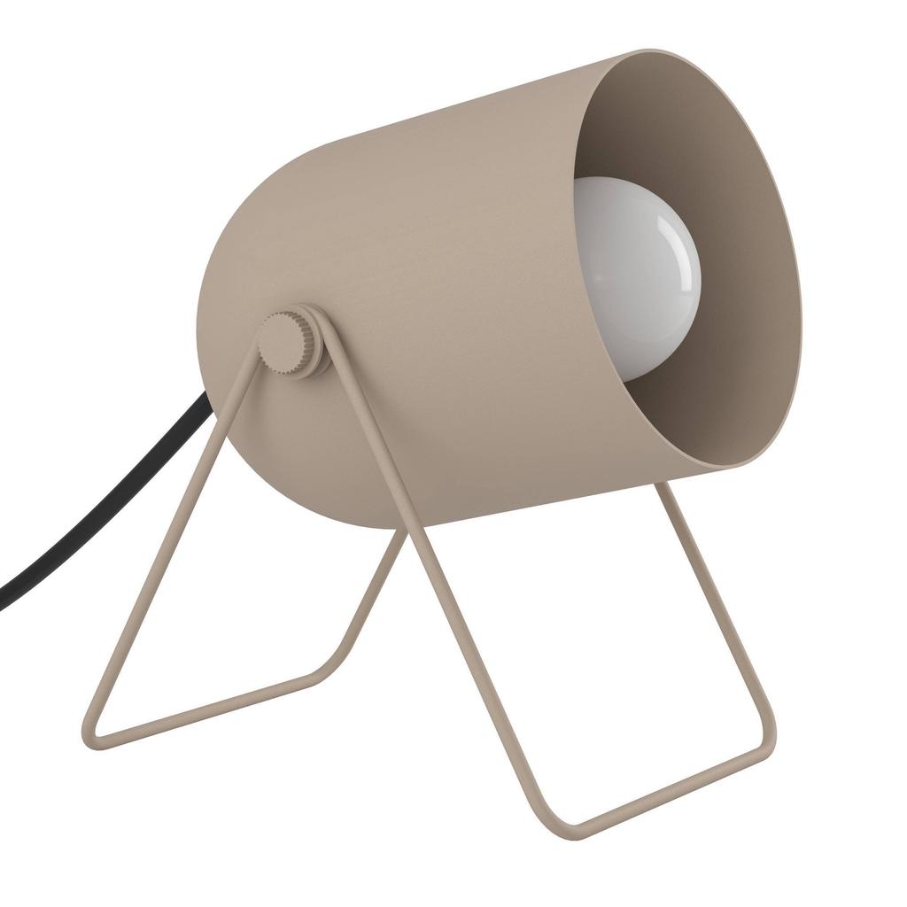 EGLO Tilston Tafellamp - E14 - 14,5 cm - Zandkleur/Beige/Crème - Kantelbaar