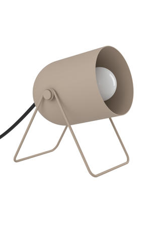 Tilston Tafellamp - E14 - 14,5 cm - Zandkleur/Beige/Crème - Kantelbaar 