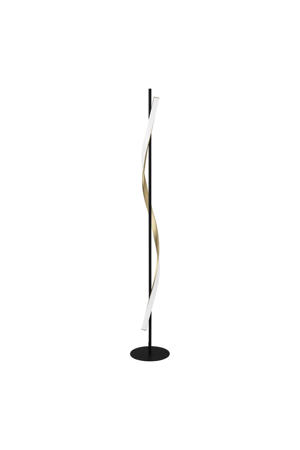 Conaprato Vloerlamp - LED - 150 cm - Zwart/Goud/Wit - Instelbaar wit licht (warm, neutraal en daglicht)  - Dimbaar  