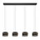 EGLO Hortunas Hanglamp - LED - 126 cm - Zwart/Smoke glas - Dimbaar