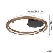 thumbnail: EGLO Ariscani 1 Hanglamp - E27 - Ø 42,5 cm - Zwart/Koper
