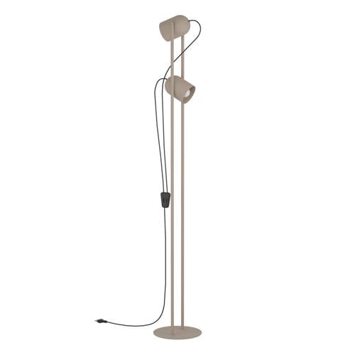 EGLO Tilston Vloerlamp - E14 - 142,5 cm - Zandkleur/Beige/Crème - Kantelbaar afbeelding