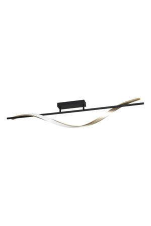 Conaprato Plafondlamp - LED - 115 cm - Zwart/Goud/Wit - Instelbaar wit licht - Dimbaar