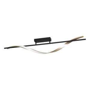 Conaprato Plafondlamp - LED - 115 cm - Zwart/Goud/Wit - Instelbaar wit licht - Dimbaar