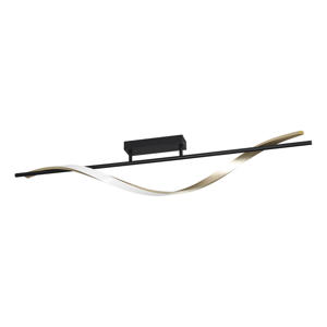 Conaprato Plafondlamp - LED - 115 cm - Zwart/Goud/Wit - Instelbaar wit licht - Dimbaar