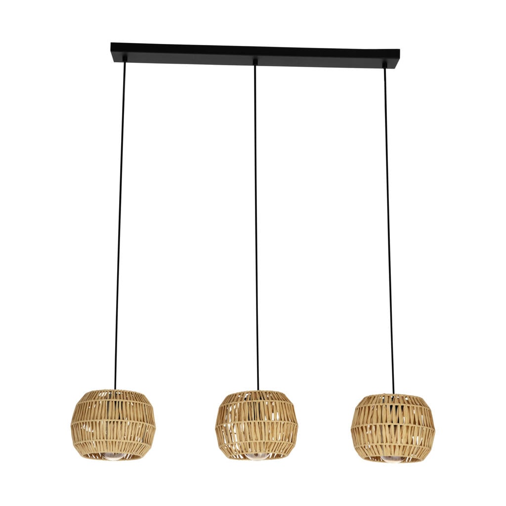 EGLO EGLO Sheldon Hanglamp - E27 - 91 cm - Bruin|Zwart - Papier