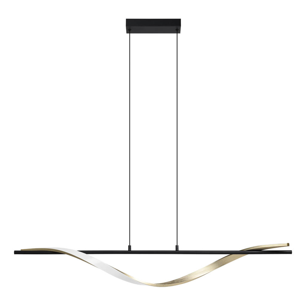 EGLO Conaprato Hanglamp - LED - 115 cm - Zwart/Goud/Wit - Instelbaar wit licht (warm, neutraal en daglicht) - Dimbaar