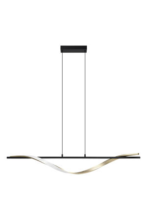 Conaprato Hanglamp - LED - 115 cm - Zwart/Goud/Wit - Instelbaar wit licht (warm, neutraal en daglicht) - Dimbaar  