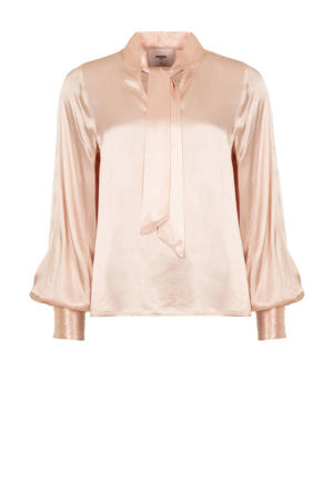 satijnen blouse oudroze