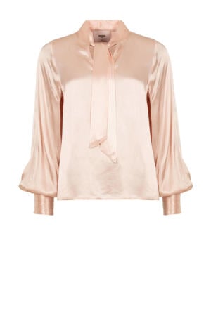 satijnen blouse oudroze