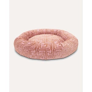 Hondenkussen rond MAZE-ROUND-BED-PINK/MOCHA-S