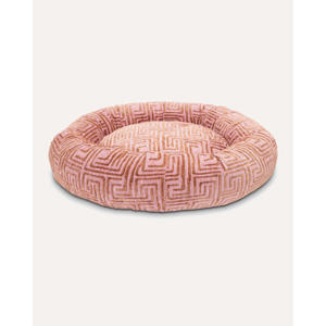 Hondenkussen rond MAZE-ROUND-BED-PINK/MOCHA-S