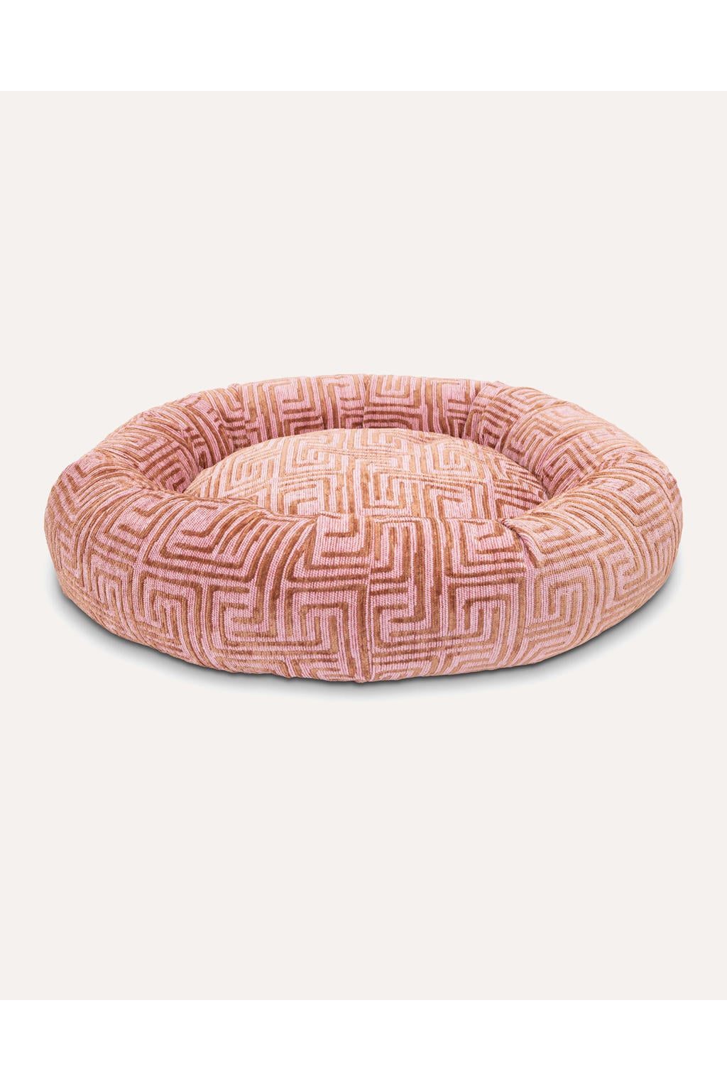 Dogguo Hondenkussen rond MAZE-ROUND-BED-PINK/MOCHA-S