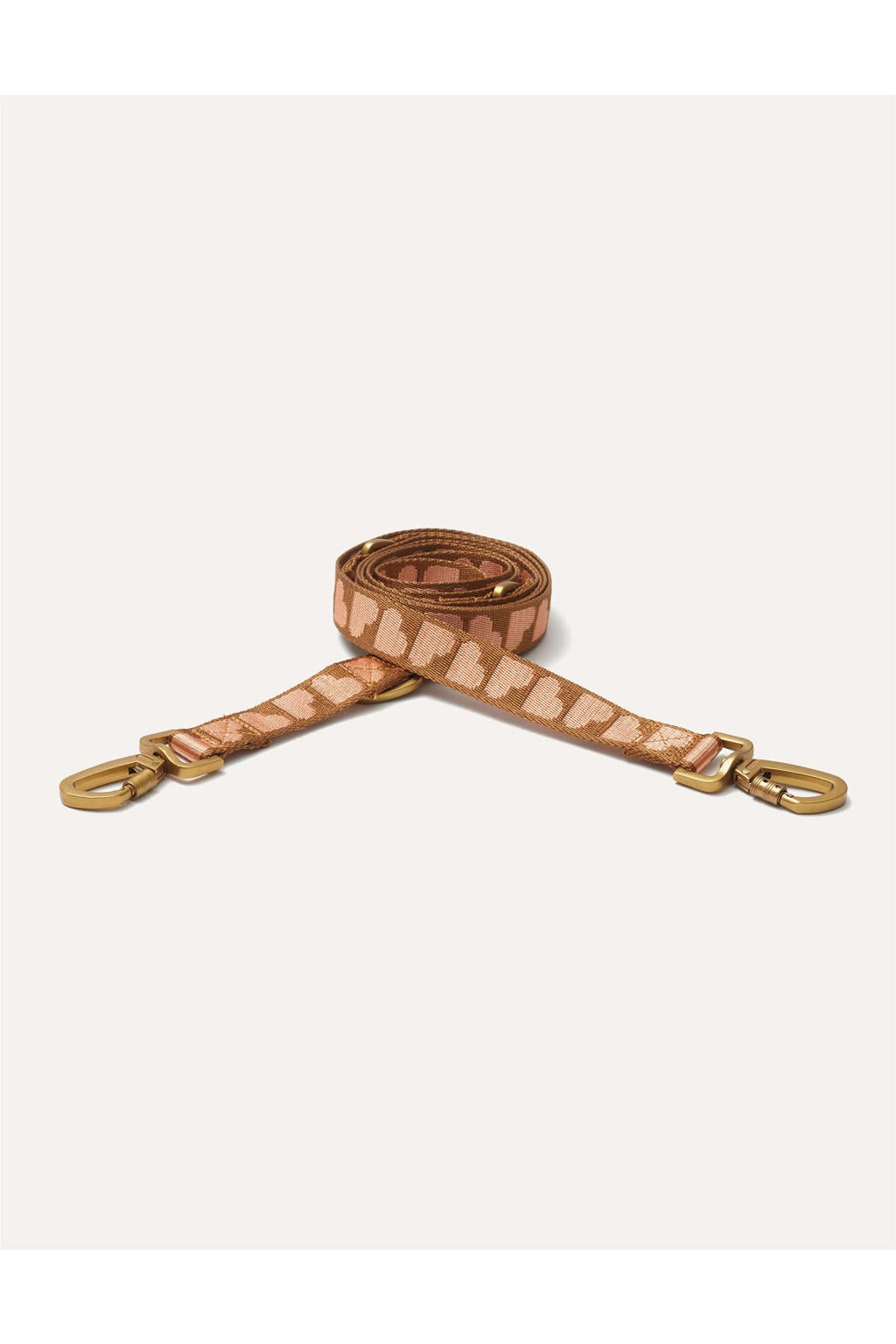 Dogguo Hondenriem HEART-LEASH-BROWN/APRICOT-S