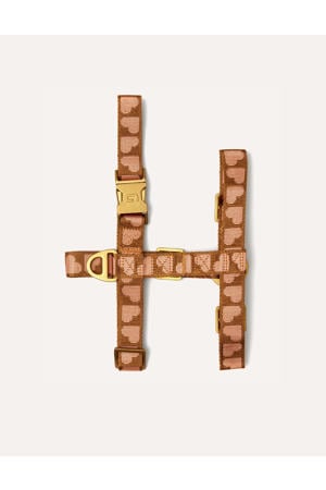 Hondenharnas HEART-HARNESS-BROWN/APRICOT-XS