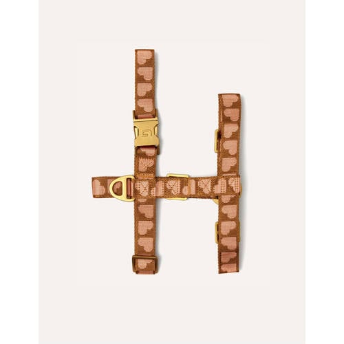 Dogguo Hondenharnas HEART-HARNESS-BROWN/APRICOT-XS afbeelding