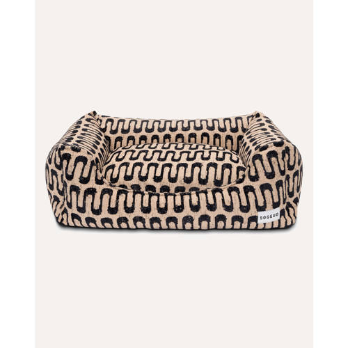 Dogguo Hondenmand RETRO-WAVE-SOFA-BEIGE/BLACK-M afbeelding