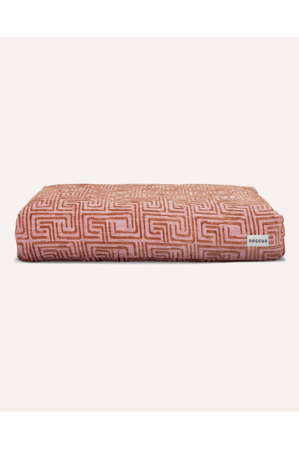 Dogguo Hondenkussen MAZE-BED-PINK/MOCHA-M