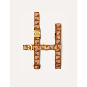 Hondenharnas HEART-HARNESS-BROWN/APRICOT-M