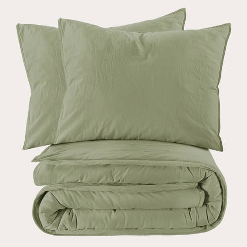 NOUS Living stonewashed dekbedovertrek 2-persoons (200x220 cm) afbeelding