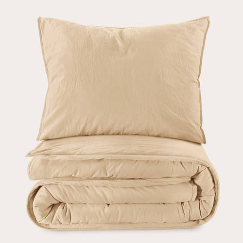 NOUS Living stonewashed dekbedovertrek 1-persoons (140x220 cm) afbeelding