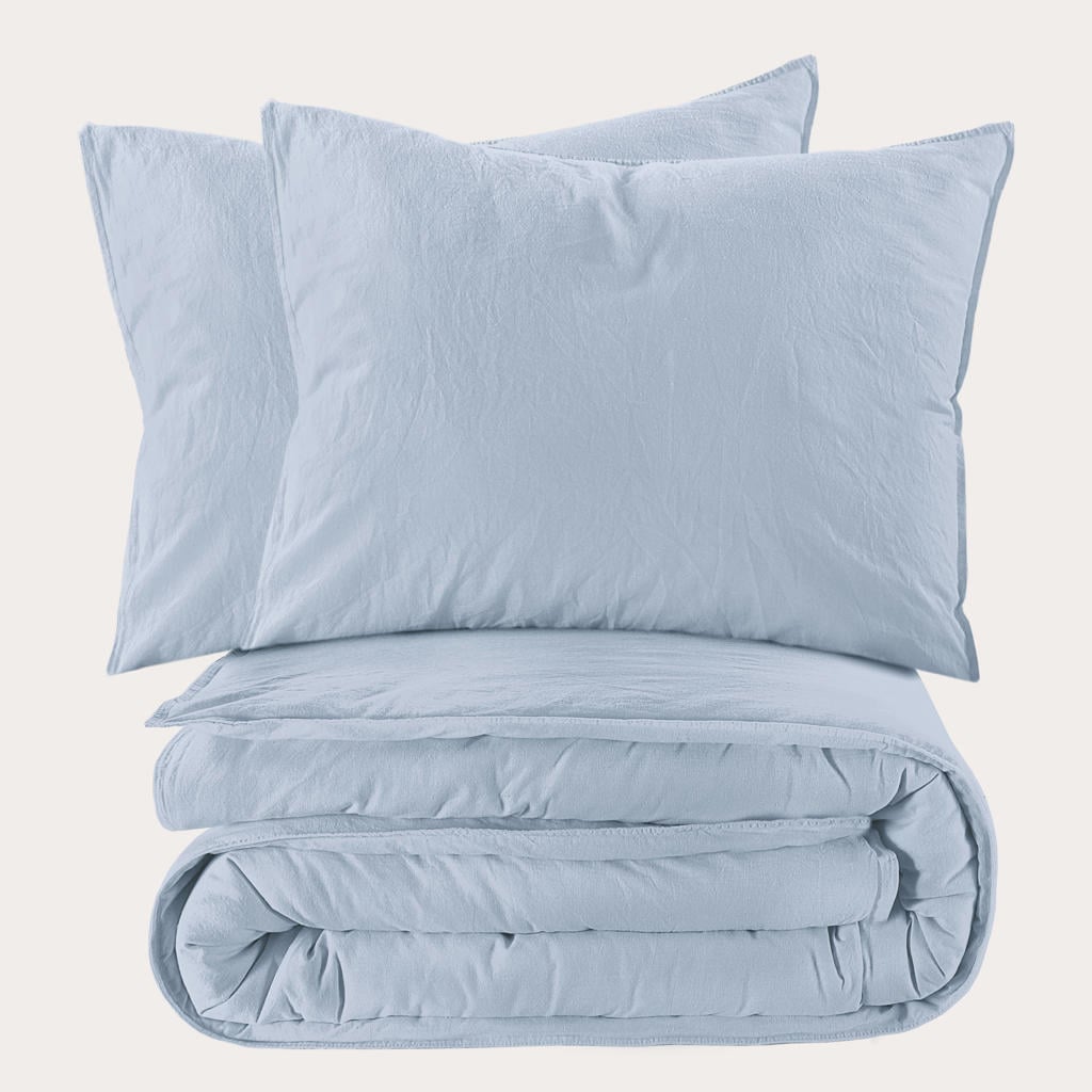 NOUS Living stonewashed dekbedovertrek lits-jumeaux (240x220 cm)