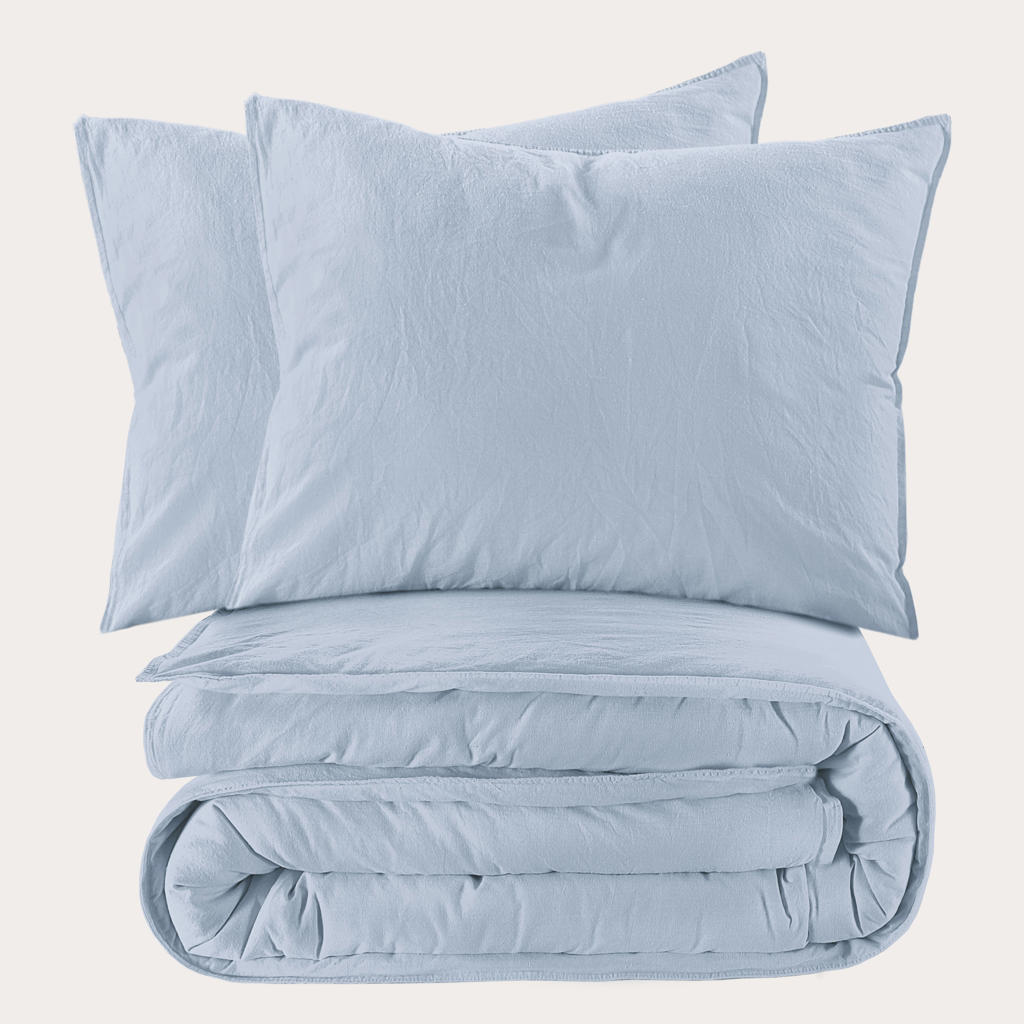 NOUS Living stonewashed dekbedovertrek 2-persoons (200x220 cm)