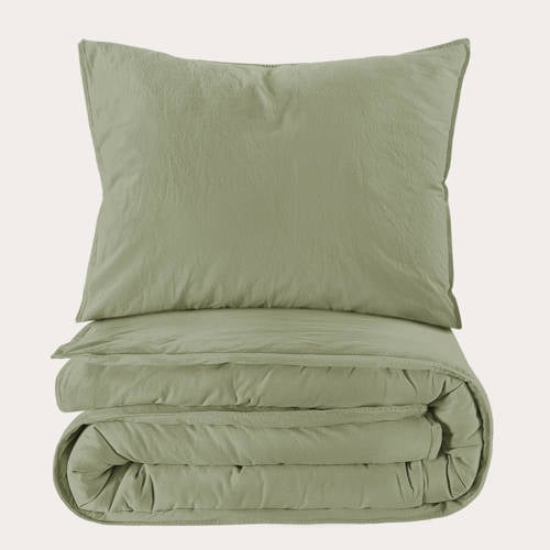 NOUS Living stonewashed dekbedovertrek 1-persoons (140x220 cm) afbeelding